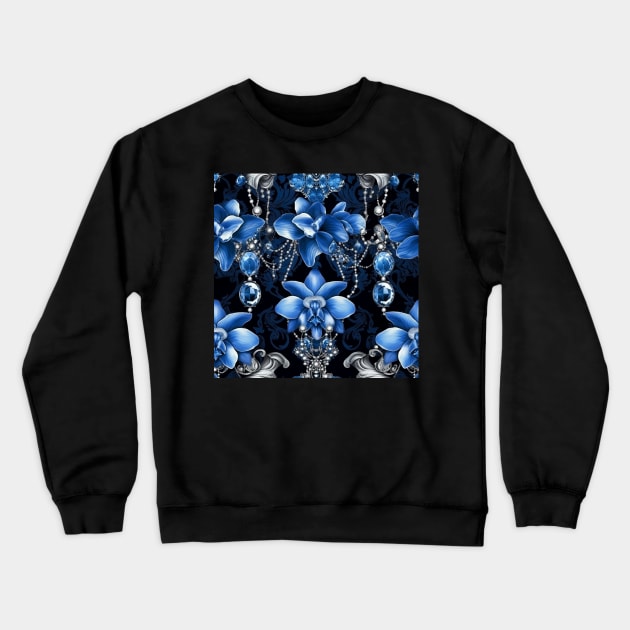 Blue Orchid Crewneck Sweatshirt by Enchanted Reverie